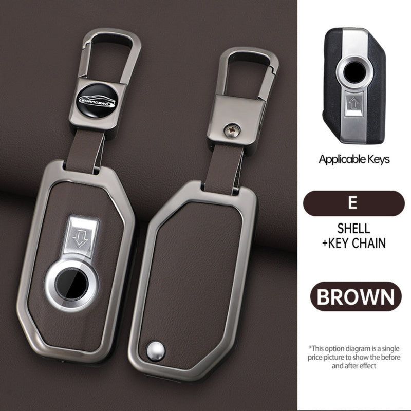 Load image into Gallery viewer, BMW Motorcycle Zinc Alloy + Leather Protection Car Key Fob Case Cover For R1200GS, R1250GS, R1200RT, K1600, K1600B - i-Station Mobile Phone & Electronic Device Repair and Accessories