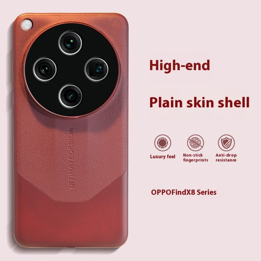 OPPO Find X8 Pro - Matte Leather Full Cover Shockproof Protective Case - i-Station Mobile Phone & Electronic Device Repair and Accessories