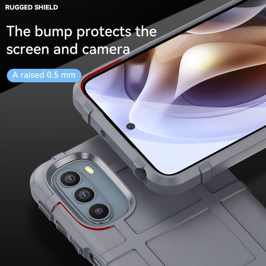 Motorola Moto G31 - Shield Shockproof Rugged Heavy Duty Case With 2PC Tempered Glass Screen Protector - i-Station Mobile Phone & Electronic Device Repair and Accessories