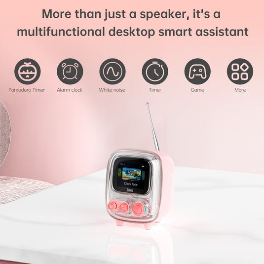 Divoom Tiivoo-2 FM Radio Bluetooth Speaker With Alarm Clock And Upload Photos,Pixel Art Retro Mini Small Cute Wireless Speaker For Party Office Home Desk Bedroom - i-Station Mobile Phone & Electronic Device Repair and Accessories