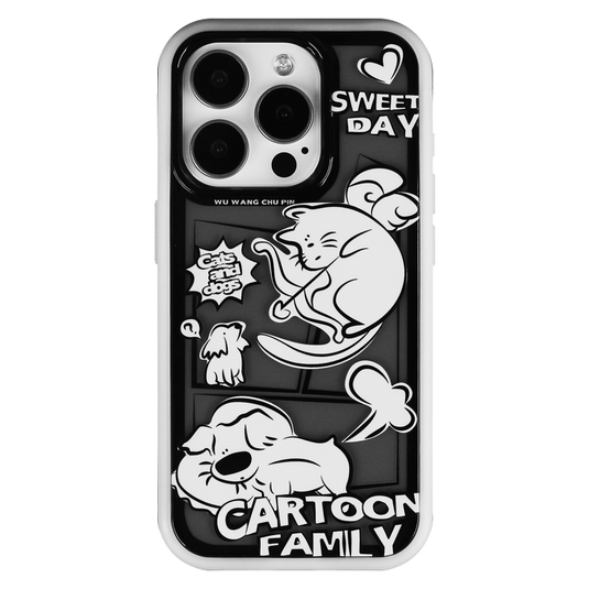 Apple iPhone 13/Pro/ Pro Max Manga cat design style Shockproof Fashion Series Case - i-Station Mobile Phone & Electronic Device Repair and Accessories