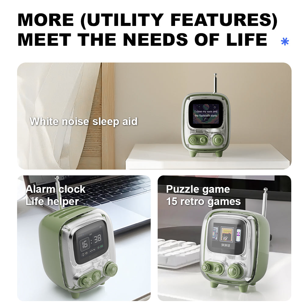Divoom Tiivoo-2 FM Radio Bluetooth Speaker With Alarm Clock And Upload Photos,Pixel Art Retro Mini Small Cute Wireless Speaker For Party Office Home Desk Bedroom - i-Station Mobile Phone & Electronic Device Repair and Accessories