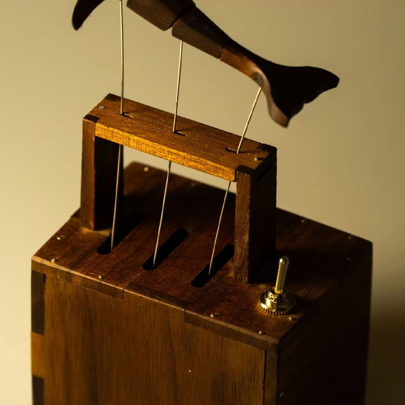 Load image into Gallery viewer, Wooden Whale, Automata Whale, Narwhal Music Box, Mechanical Whale, Ornament, Wood art, Statue, Sculpture, Home Decor, Woodcarving, Handmade - i-Station Mobile Phone & Electronic Device Repair and Accessories