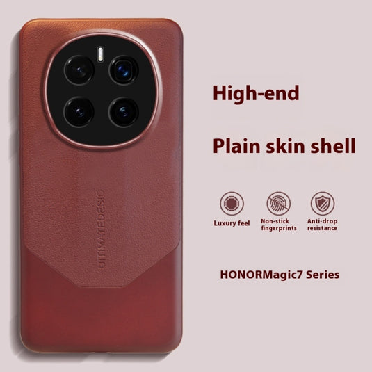 Honor Magic6/Pro - Matte Leather Full Cover Shockproof Protective Case - i-Station Mobile Phone & Electronic Device Repair and Accessories