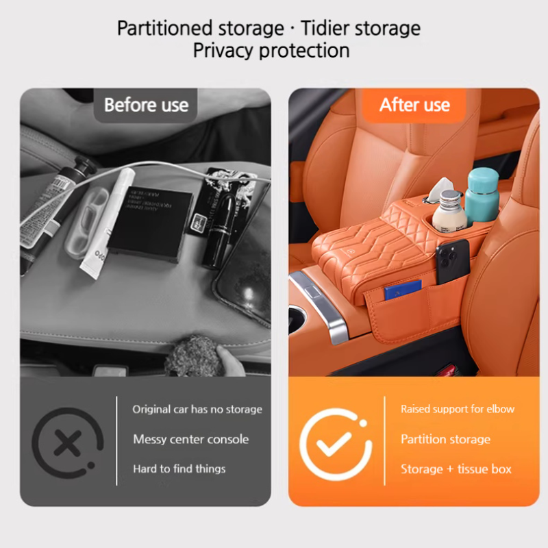 Load image into Gallery viewer, Mercedes-Benz Car Multi-Functional Leather Armrest Box Heightening Pad for A-Class, C-Class, E-Class, S-Class, GLA, GLB, GLC, GLE