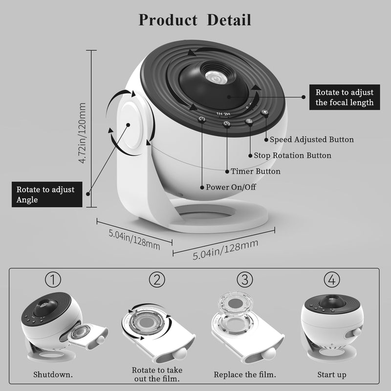 Load image into Gallery viewer, Planetarium Projector Pro, Galaxy Projector Pro for Bedroom, Bluetooth Speaker | 13 HD 4K Film Sheets, Nebula Sky Light Projector For Kids Adults Desktop - i-Station Mobile Phone & Electronic Device Repair and Accessories