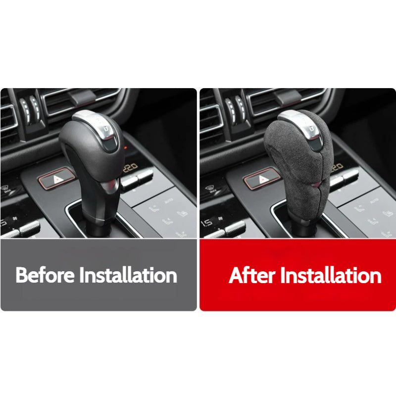 Load image into Gallery viewer, Porsche Macan Suede Gear Shift Knob Cover – Nano Adhesive Interior Trim Protection - i-Station Mobile Phone & Electronic Device Repair and Accessories