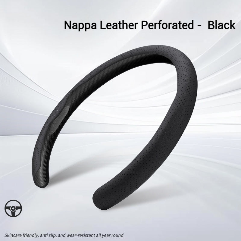Load image into Gallery viewer, Universal Nappa Leather Steering Wheel Cover – For Four Season & Non-slip & Breathable & Scratch-resistant & Wear-resistant & Perforated Design - i-Station Mobile Phone & Electronic Device Repair and Accessories