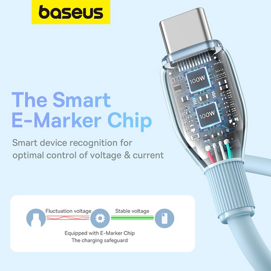 Baseus Pudding Series Fast Charging Cable Type-C to Type-C 100W 1.2m - i-Station Mobile Phone & Electronic Device Repair and Accessories
