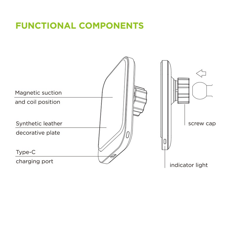 Load image into Gallery viewer, iQuick iMG1 Magnetic Pad Air-vent Car Mount 15W - i-Station Mobile Phone & Electronic Device Repair and Accessories