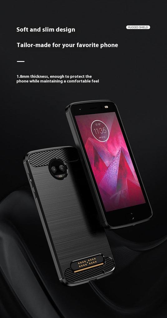 Motorola Moto Z2/Z2 Force/Z 2018 /Moto Z2 Play - Shield Shockproof Rugged Heavy Duty Case With 2PC 9H Glass Screen Protector - i-Station Mobile Phone & Electronic Device Repair and Accessories