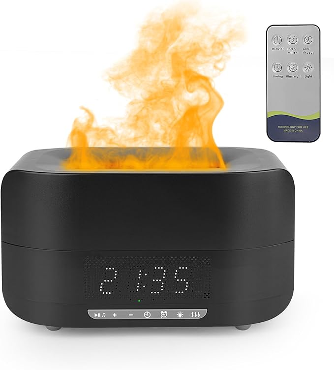 Load image into Gallery viewer, Essential Oil Diffuser, Flame Aroma Diffuser Humidifier With Bluetooth Speaker and Clock, 400ML High Capacity Humidifier for Office and Bedroom - i-Station Mobile Phone & Electronic Device Repair and Accessories