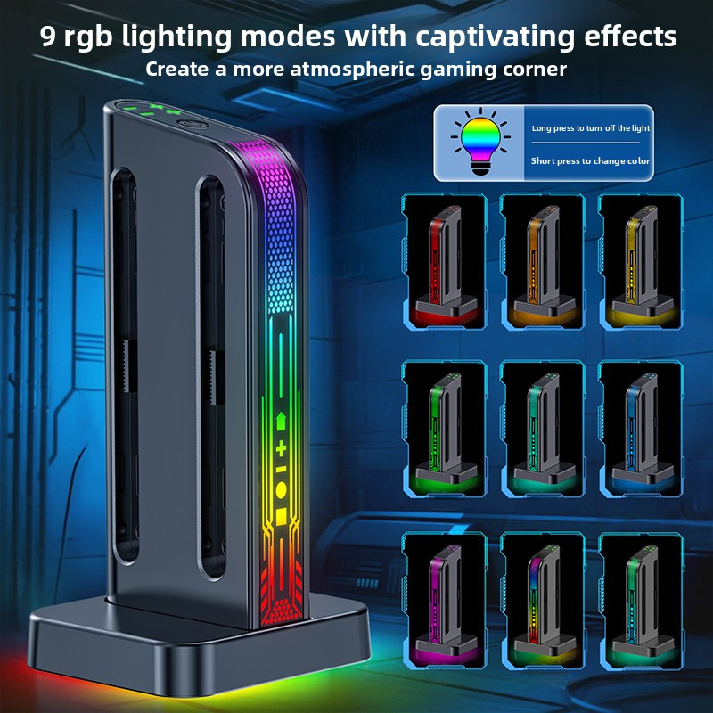 Load image into Gallery viewer, Nintendo Switch 2 (2025) Joy-Con Controller Charging Dock Station with RGB Light