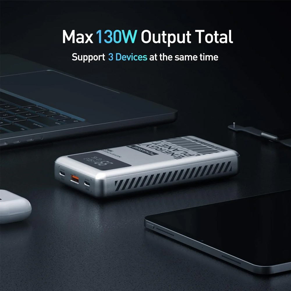 MOVE SPEED Laptop Power Bank 25000mAh 130W (YSPBM25)-Silver - i-Station Mobile Phone & Electronic Device Repair and Accessories