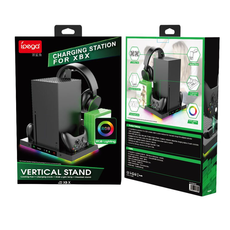 Load image into Gallery viewer, Xbox Series X - All in One Multi Function RGB Light Effect Cooling Fan Base Stand Charging Station - Polar Tech Australia