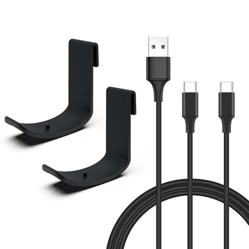 Load image into Gallery viewer, PlayStation PS VR 2 - 3 in 1 Essential Kit Charging Cable & Pair of Controller Holder Package - Polar Tech Australia