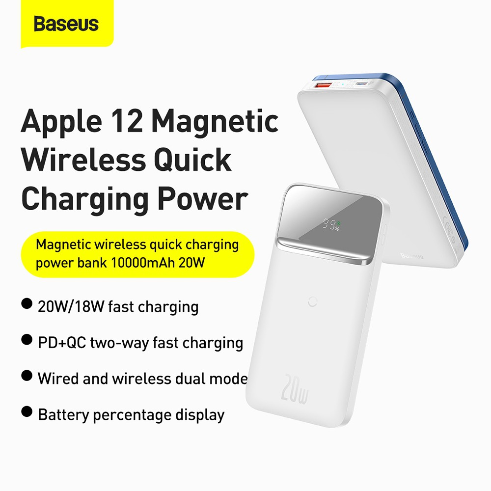 Baseus Magnetic Wireless Fast Charging Power Bank 10000mAh 20W PPCX010202 - i-Station Mobile Phone & Electronic Device Repair and Accessories