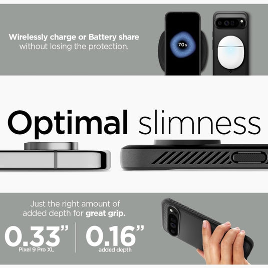 Google Pixel 9 Pro XL - Airbag-Like Corners Air Cushion Bumper Protective Technology, Slim Lightweight Soft TPU Raised Edge Protection Non-Slip Grip Cover Heavy Duty Series Case - i-Station Mobile Phone & Electronic Device Repair and Accessories