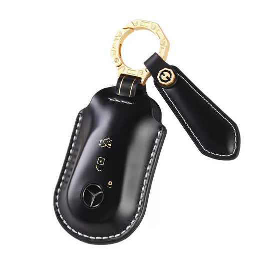 Mercedes Benz Genuine Leather Protection Car Key Fob Case Cover For Benz A, C, E, S-Class, GLC, GLE, GLS, GLS, EQC, EQS - i-Station Mobile Phone & Electronic Device Repair and Accessories
