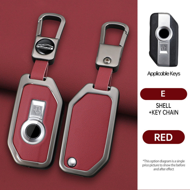 Load image into Gallery viewer, BMW Motorcycle Zinc Alloy + Leather Protection Car Key Fob Case Cover For R1200GS, R1250GS, R1200RT, K1600, K1600B - i-Station Mobile Phone & Electronic Device Repair and Accessories