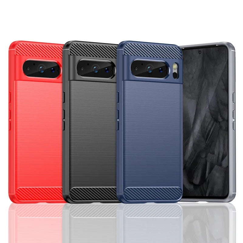 Load image into Gallery viewer, Google Pixel 6/6Pro/6A - Slim Fit Phone Cover with Shock-Absorption, Carbon Fiber TPU Rubber Protective Essentials Series Case - i-Station Mobile Phone & Electronic Device Repair and Accessories