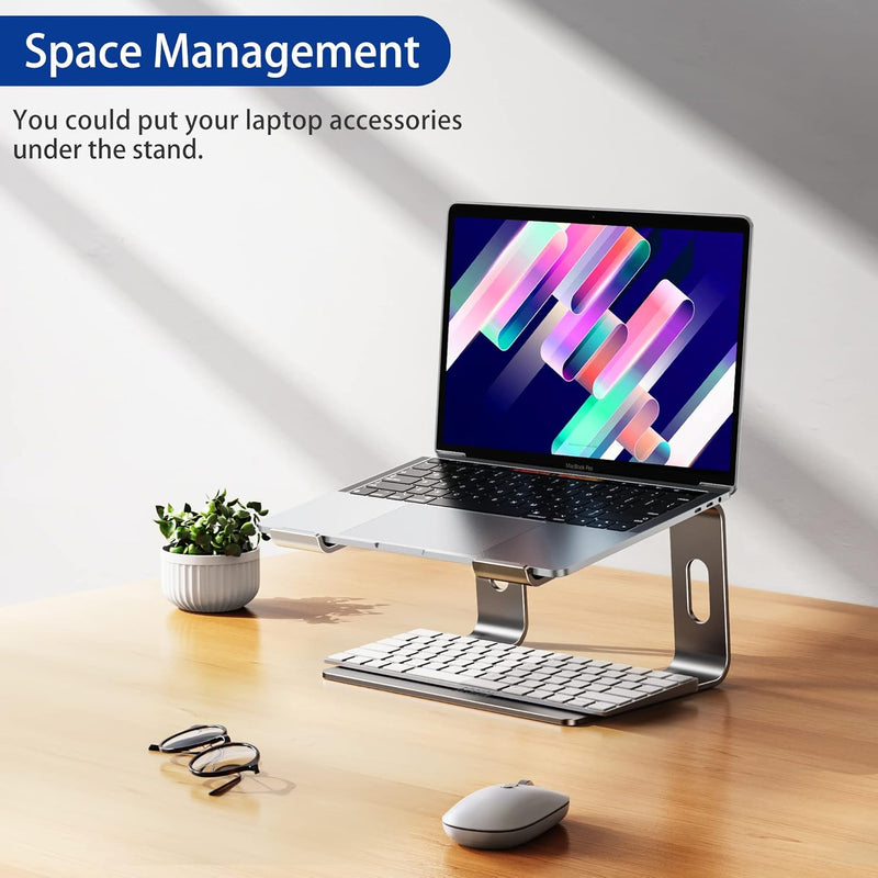 Load image into Gallery viewer, Aluminum Laptop Stand, Ergonomic Detachable Computer Stand, Riser Holder Notebook Stand Compatible with Macbook, Pro, Dell, HP, Lenovo More 10-15.6" Laptops - i-Station Mobile Phone & Electronic Device Repair and Accessories