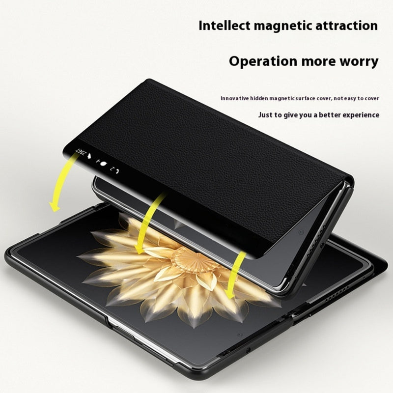 Load image into Gallery viewer, Honor Magic V2 - Premium Leather Smart Touch Side Window Flip Stand Case - i-Station Mobile Phone & Electronic Device Repair and Accessories