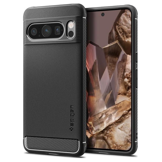 Google Pixel 8 Pro - Rugged Armor Designed Shock Absorption Resilient Slim Soft Cover Heavy Duty Series Case - i-Station Mobile Phone & Electronic Device Repair and Accessories