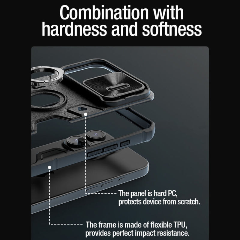 Load image into Gallery viewer, Apple iPhone 15 Pro/Max - NILLKIN Shockproof CamShield Armor with Invisible Ring Holder Protective Case - i-Station Mobile Phone & Electronic Device Repair and Accessories