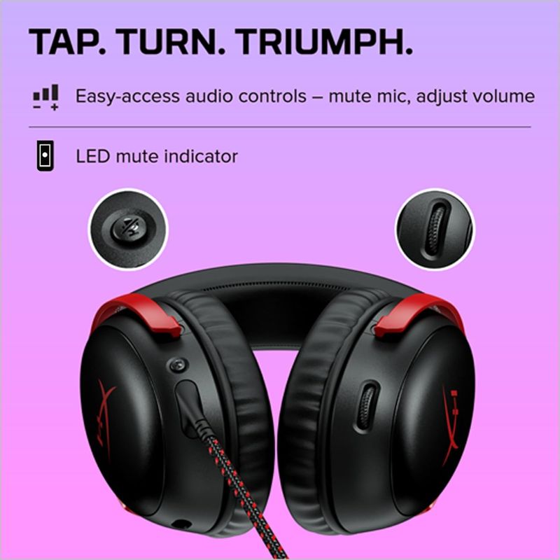 HyperX Cloud III – Wired Gaming Headset, PC, PS5, Xbox Series X|S, Angled 53mm Drivers, DTS, Memory Foam, Durable Frame, Ultra-Clear 10mm Mic, USB-C, USB-A, 3.5mm - i-Station Mobile Phone & Electronic Device Repair and Accessories