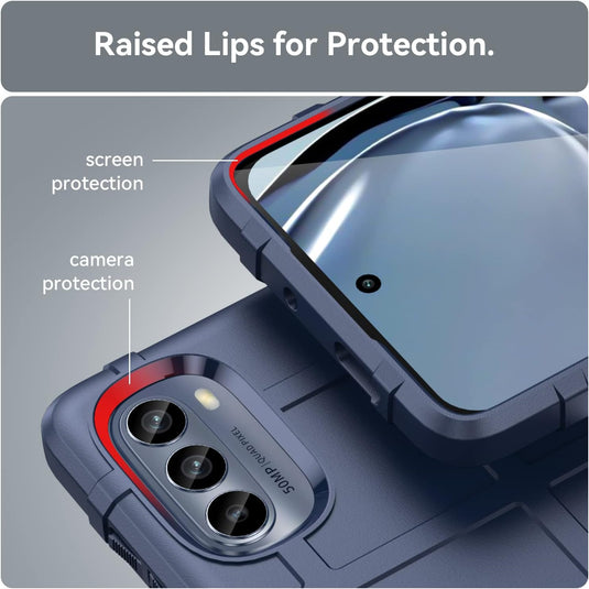Motorola Moto G62 5G - Shield Shockproof Rugged Heavy Duty Case With 2PC 9H Glass Screen Protector - i-Station Mobile Phone & Electronic Device Repair and Accessories