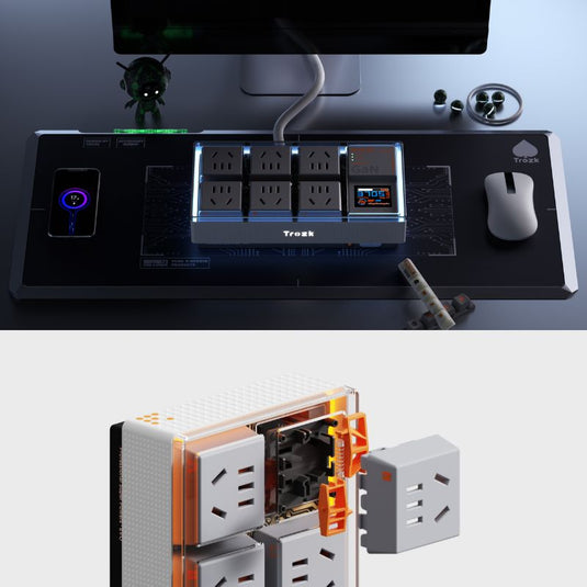 Trozk 65W RGB Charging Station Power Strip Gaming Room - i-Station Mobile Phone & Electronic Device Repair and Accessories