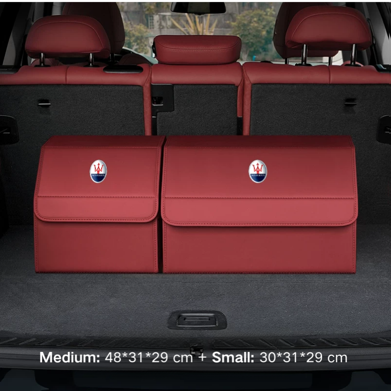 Load image into Gallery viewer, Maserati Microfiber Leather Car Trunk Storage Box for Quattroporte, Ghibli, Levante, Grecale