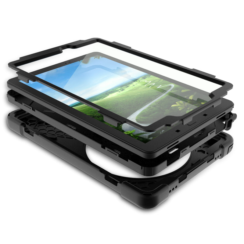 Load image into Gallery viewer, Samsung Galaxy Tab A 9.7" 2015 (T550/T555) Heavy Duty 360 Degree Rotate Stand Hand Strap Case - Polar Tech Australia