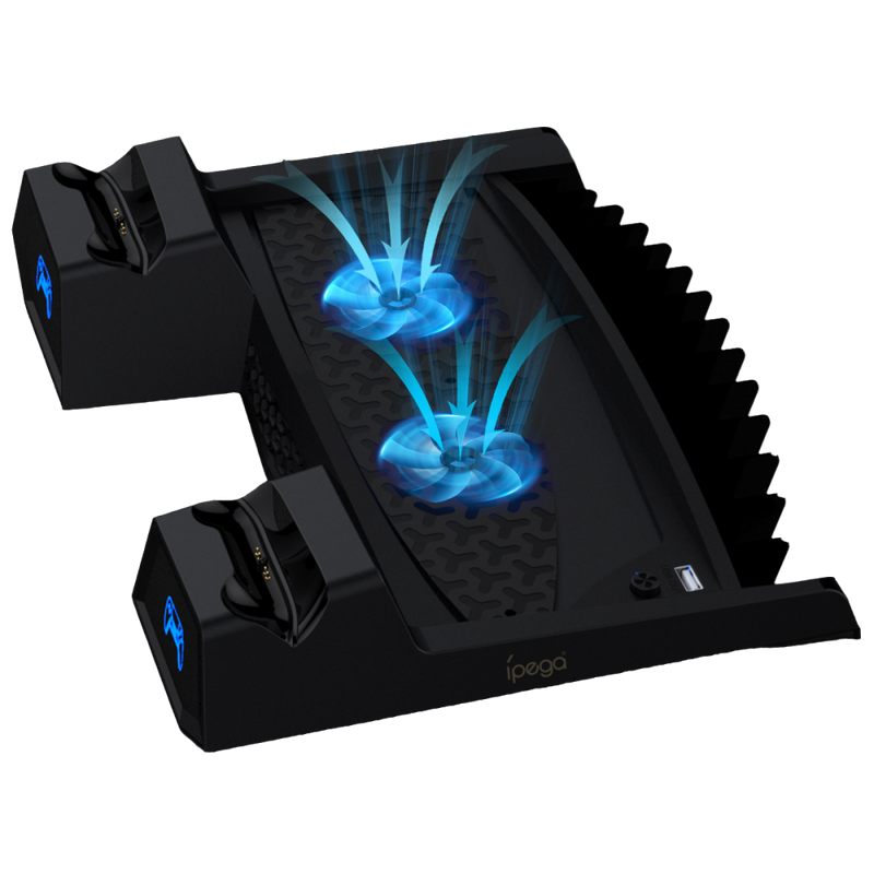 Load image into Gallery viewer, Sony PlayStation 5 PS5 - Fast Charging Vertical Stand Dock With Built-in Cooling Fan - Polar Tech Australia