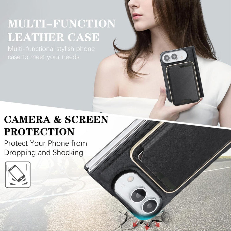 Load image into Gallery viewer, Apple iPhone Duo - Kalebol Slim MagSafe Ring Magnetic Card Bag Leather Phone Case - Polar Tech Australia