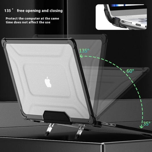MacBook Air 15.3" M2 & M3 2023 & 2024 (A2941 & A3114) - Full Coverage Shockproof Foldable Stand Protective Case - i-Station Mobile Phone & Electronic Device Repair and Accessories