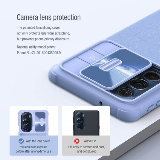 Motorola Moto Edge X30 - Nillkin CamShield Leather Cover Case - i-Station Mobile Phone & Electronic Device Repair and Accessories