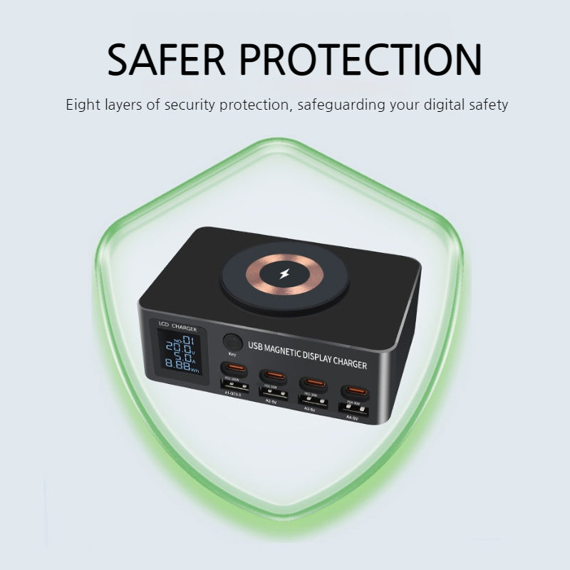 Load image into Gallery viewer, 100W PD Multi-Port Charger with Smart Display & Wireless Charging - i-Station Mobile Phone & Electronic Device Repair and Accessories