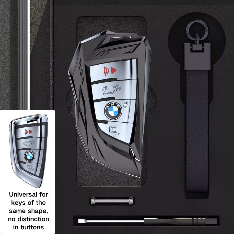 Load image into Gallery viewer, BMW Mecha Style Zinc Alloy Car Key Fob Case Cover For 1, 3, 5, 7 Series,X1, X3, X5, X6, X7 - i-Station Mobile Phone & Electronic Device Repair and Accessories
