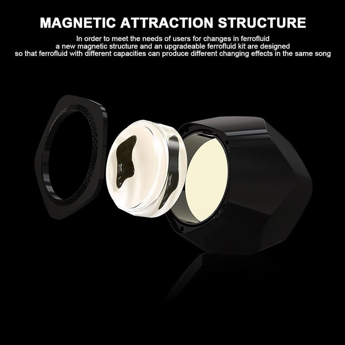 Magnetic Fluid Speaker, Dancing Ferrofluid Music Rhythm Lamp, 360° Surround Sound Touch Wireless Bluetooth Speaker, Shocked Bass Subwoofer Living Room Desktop - i-Station Mobile Phone & Electronic Device Repair and Accessories