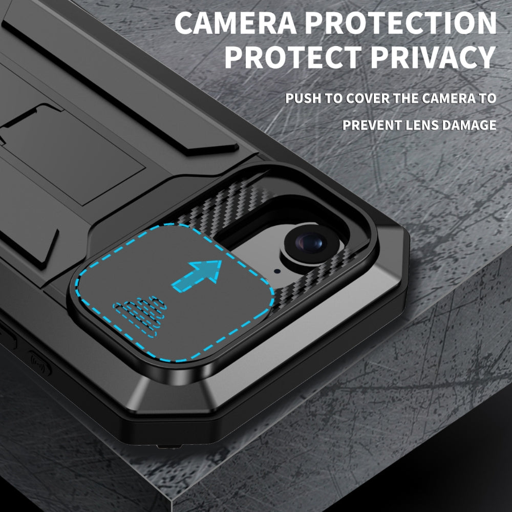 Apple iPhone 16e - R-JUST Sliding Camera IP54 Life Waterproof Holder Phone Case - i-Station Mobile Phone & Electronic Device Repair and Accessories