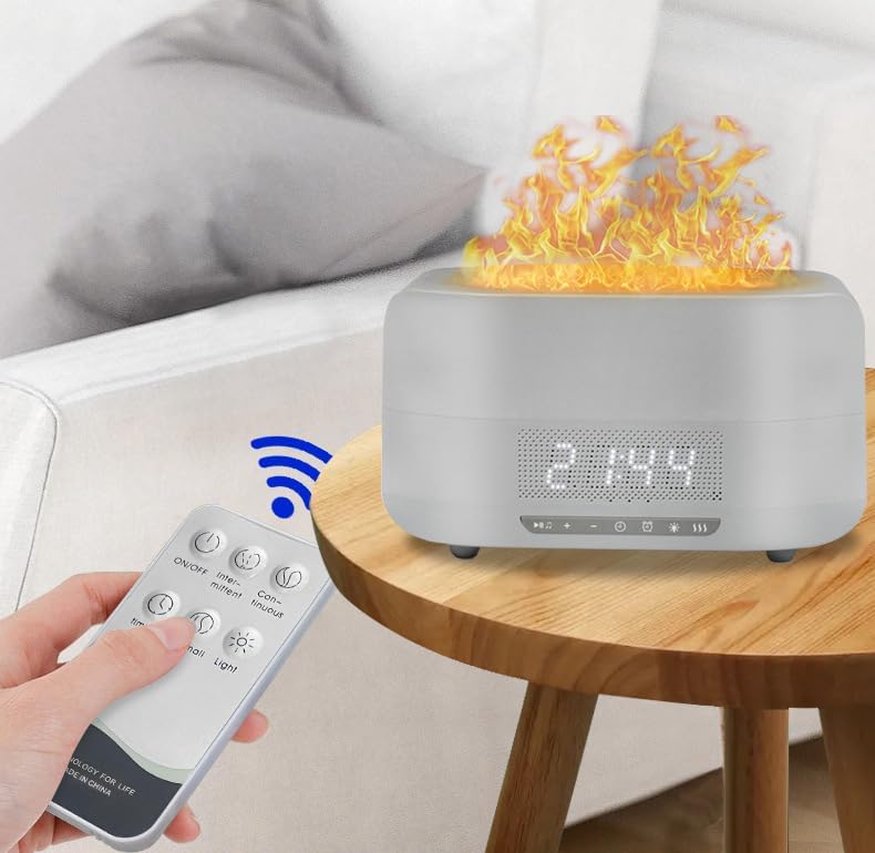 Load image into Gallery viewer, Essential Oil Diffuser, Flame Aroma Diffuser Humidifier With Bluetooth Speaker and Clock, 400ML High Capacity Humidifier for Office and Bedroom - i-Station Mobile Phone & Electronic Device Repair and Accessories