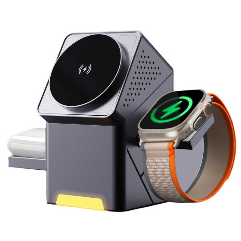 Load image into Gallery viewer, 3 in 1 Wireless Charging Station for Apple MagSafe Charger Stand, Qi2 Wireless Charger,15W Magnetic Charger Dock for iPhone 16,15,14,13,12, for Apple Watch,AirPods - i-Station Mobile Phone & Electronic Device Repair and Accessories