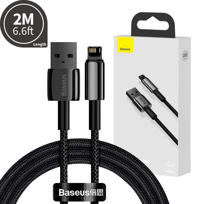 Load image into Gallery viewer, Baseus Tungsten Gold Fast Charging Data Cable USB to iP 2.4A 2m - i-Station Mobile Phone & Electronic Device Repair and Accessories