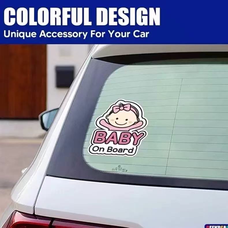 Load image into Gallery viewer, Universal Stylish Baby On Board Car Sticker Safety Sign For Reflective & Weatherproof Safety Sticker - i-Station Mobile Phone & Electronic Device Repair and Accessories