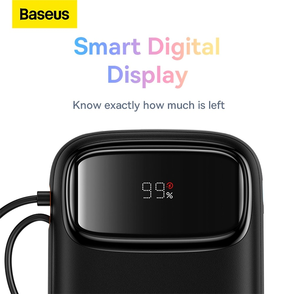 Baseus Qpow2 Dual-Cable Digital Display Fast Charge Power Bank 20000mAh 22.5W - i-Station Mobile Phone & Electronic Device Repair and Accessories