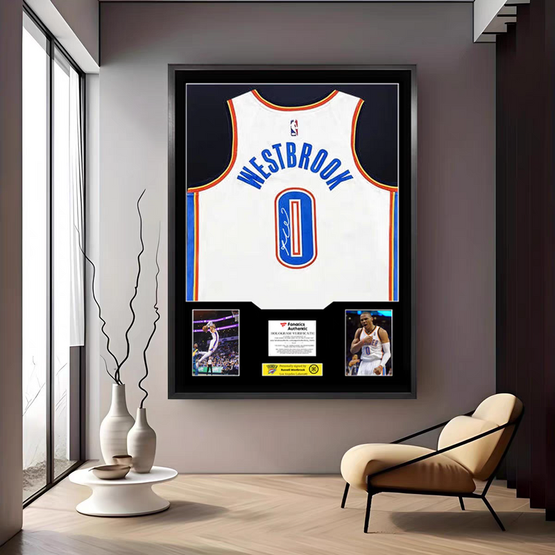 Load image into Gallery viewer, Russell Westbrook Oklahoma City Thunder Framed Jersey Display – Facsimile Signature Edition - i-Station Mobile Phone & Electronic Device Repair and Accessories