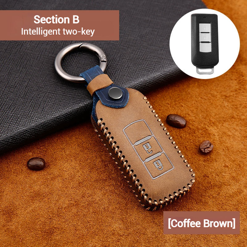 Load image into Gallery viewer, Mitsubishi Genuine Leather Full Protection Smart Key Fob Case Cover For Outlander, ASX, Pajero Sport, Eclipse Cross - i-Station Mobile Phone & Electronic Device Repair and Accessories