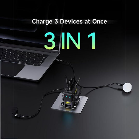 GravaStar Power Strip + GravaStar 65W USB C Charger, Alpha65 Robot Fast GaN Charger Block, 3-Port Fast Power Adapter, Foldable Compact Wall USB C Charge - i-Station Mobile Phone & Electronic Device Repair and Accessories